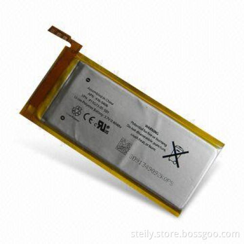 Li-ion Battery, Suitable for Apple Ipod Nano5 with 250mAh Capacity and Shut-down Separator
